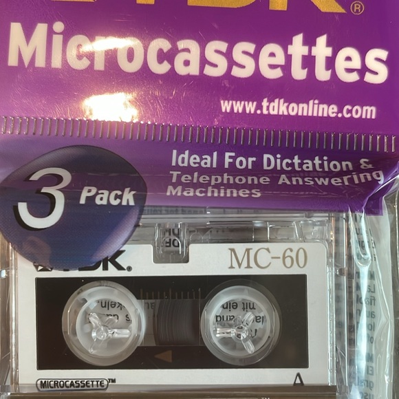 TDK 3 Pack Microcassettes MC-60 - Picture 3 of 6